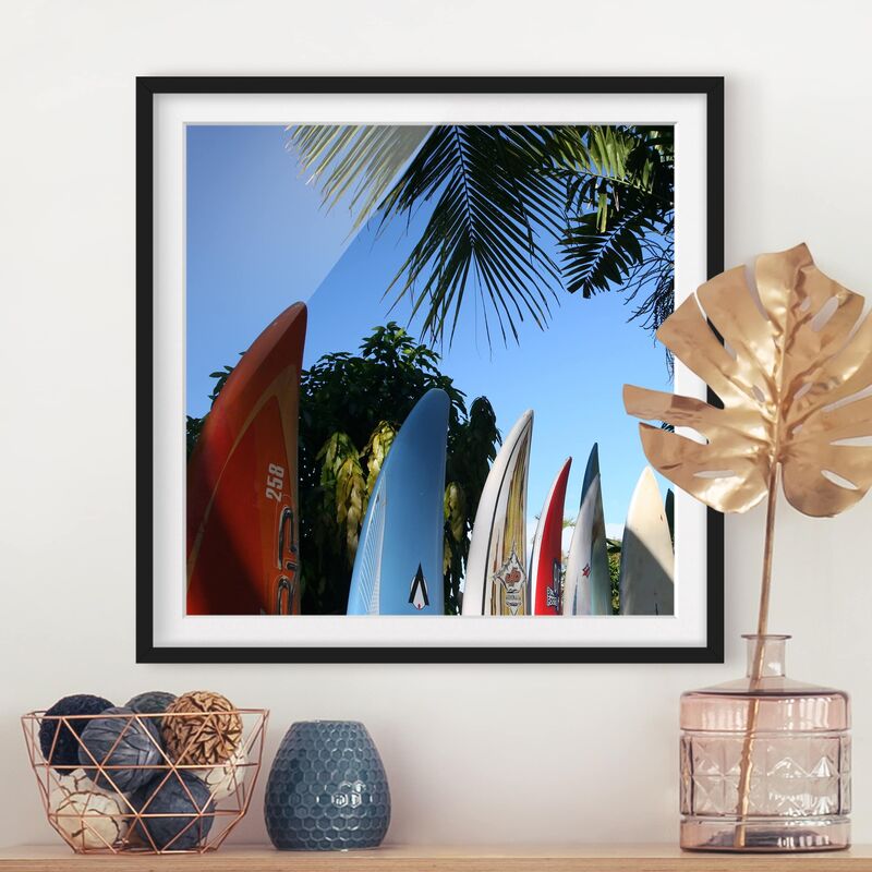 

Póster enmarcado - Surfers Paradise Dimensión LxA: 70cm x 70cm, Marco: Negro