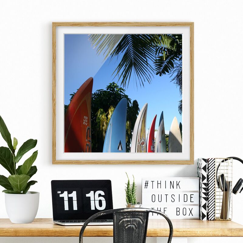 

Póster enmarcado - Surfers Paradise Dimensión LxA: 50cm x 50cm, Marco: Roble