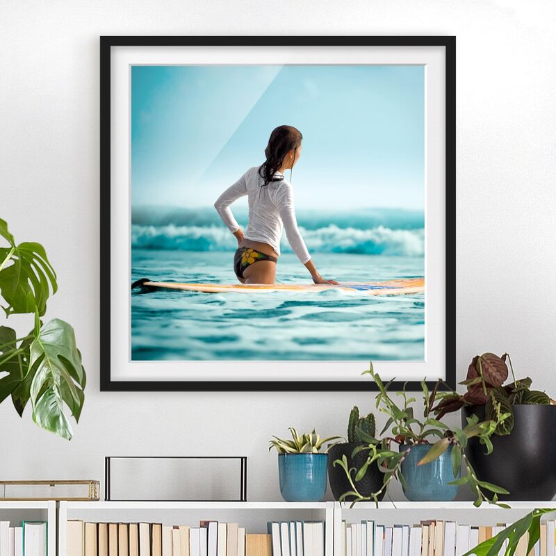 

Póster enmarcado - Surfer Dimensión LxA: 50cm x 50cm, Marco: Negro