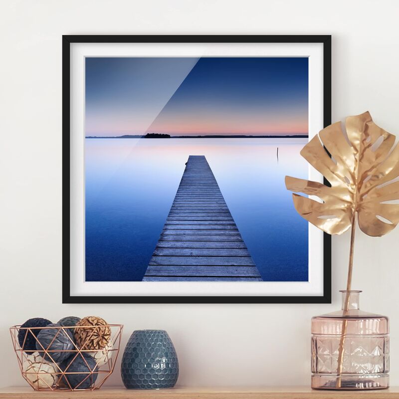 

Póster enmarcado - Sunset At The Wharf Dimensión LxA: 20cm x 20cm, Marco: Negro