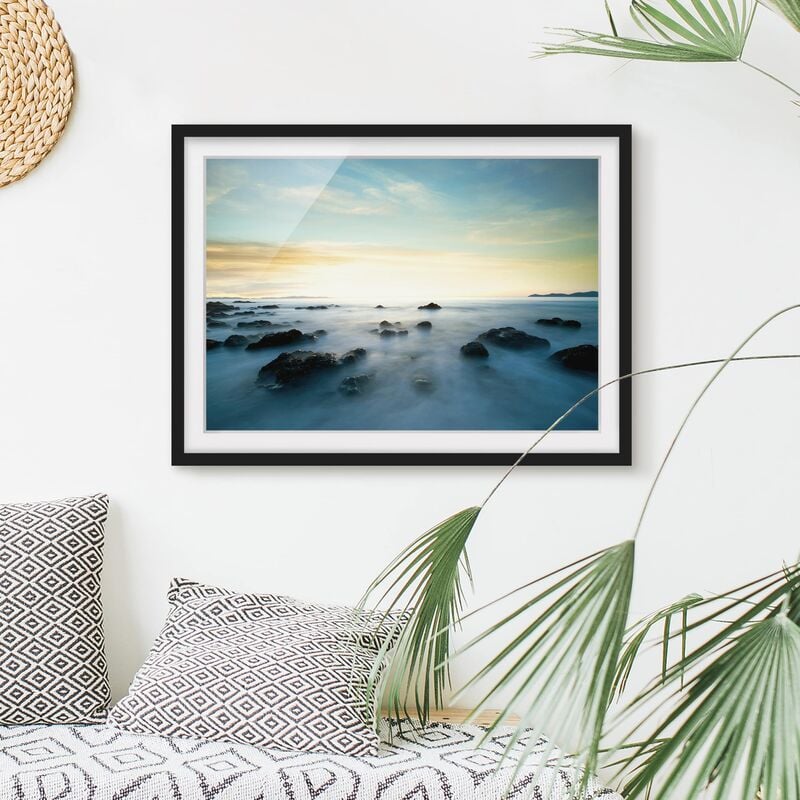 

Póster enmarcado - Sunset Over The Ocean Dimensión LxA: 30cm x 40cm, Marco: Negro