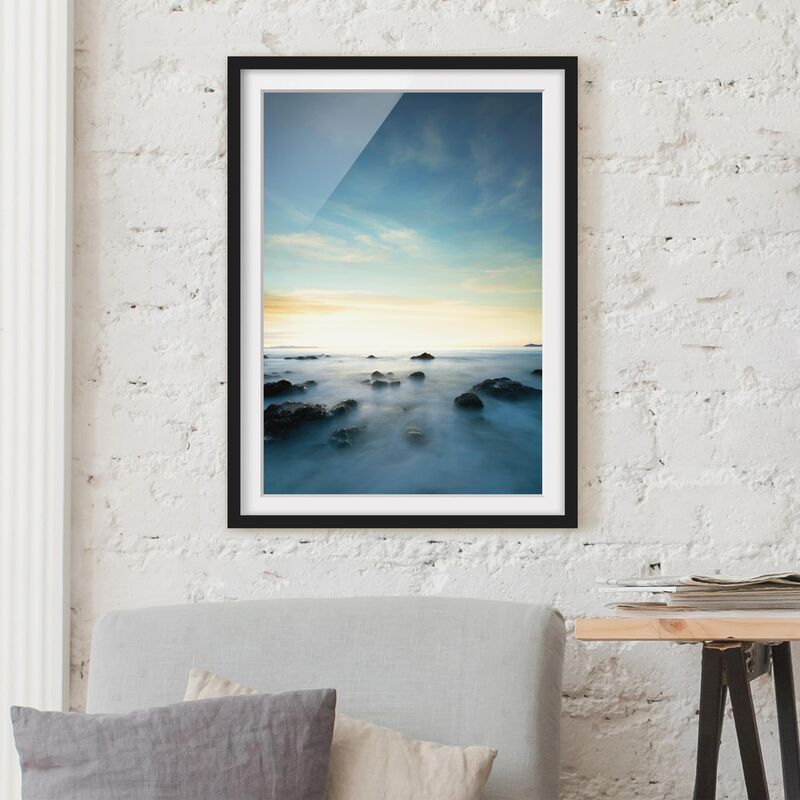 

Póster enmarcado - Sunset Over The Ocean Dimensión LxA: 70cm x 50cm, Marco: Negro