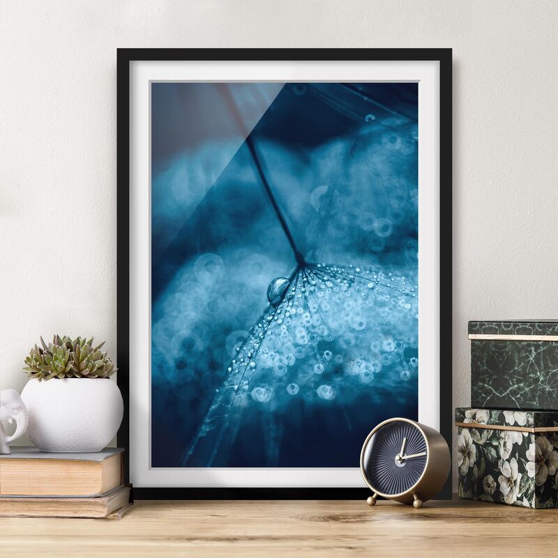 

Póster enmarcado - Tarassaco Blu In The Rain Dimensión LxA: 100cm x 70cm, Marco: Negro