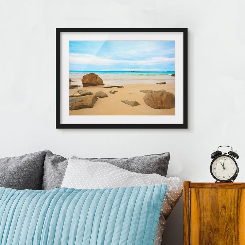 

Póster enmarcado - The Beach Dimensión LxA: 50cm x 70cm, Marco: Negro