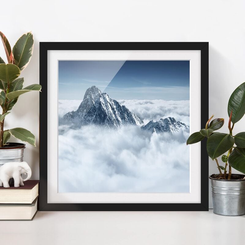 

Póster enmarcado - The Alps Above The Clouds Dimensión LxA: 30cm x 30cm, Marco: Negro