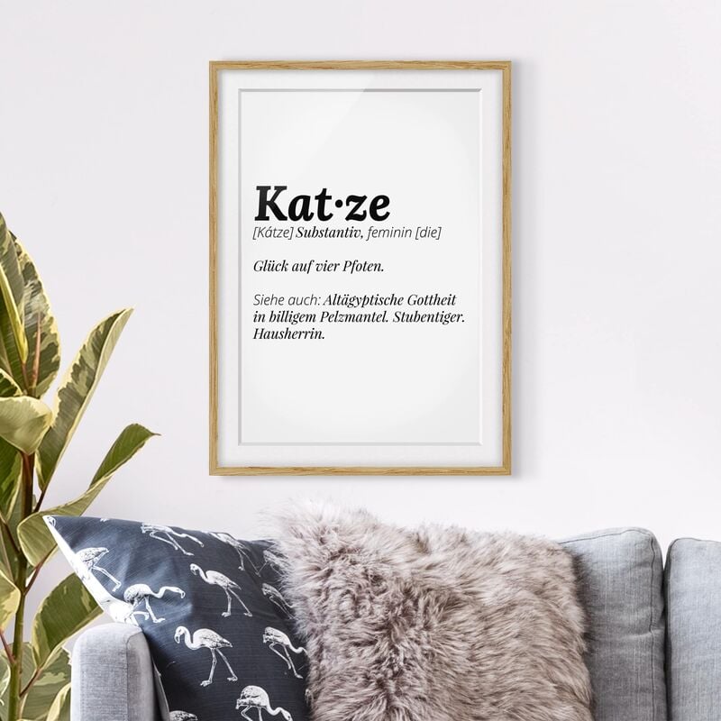 

Póster enmarcado - The Definition Of Cat Dimensión LxA: 24cm x 18cm, Marco: Roble