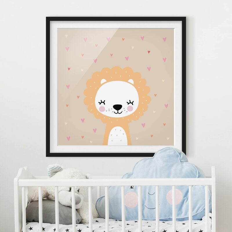 

Póster enmarcado - The Gentle Leo Dimensión LxA: 50cm x 50cm, Marco: Negro