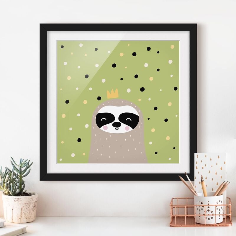 

Póster enmarcado - The Laziest Sloth Dimensión LxA: 70cm x 70cm, Marco: Negro