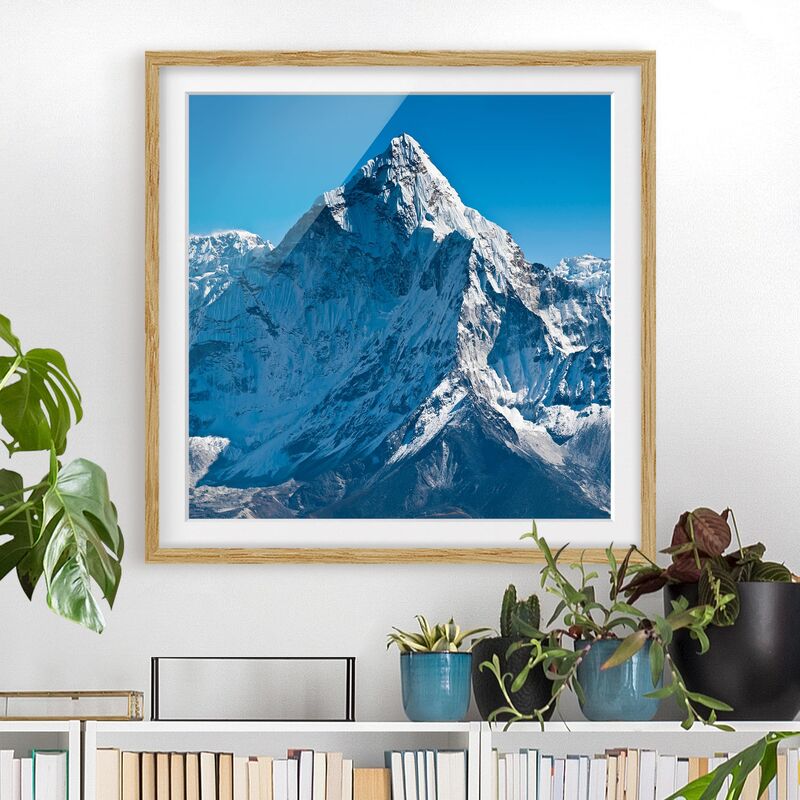 

Póster enmarcado - The Himalayas Dimensión LxA: 50cm x 50cm, Marco: Roble