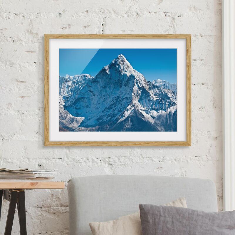 

Póster enmarcado - The Himalayas Dimensión LxA: 40cm x 55cm, Marco: Roble