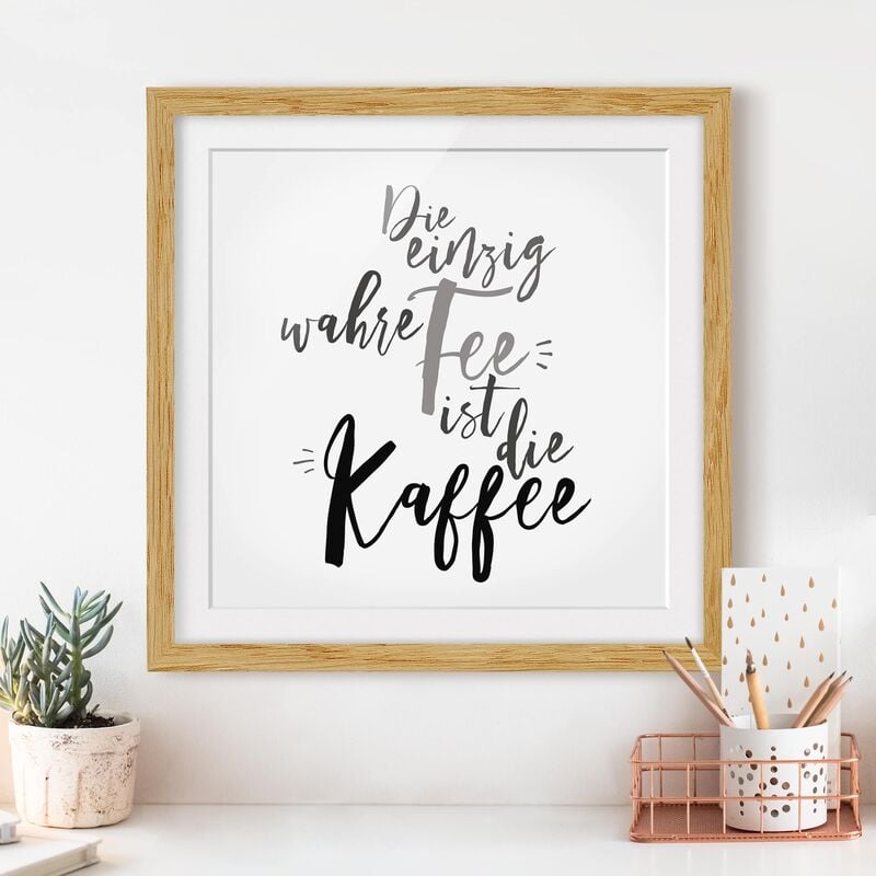 

Póster enmarcado - The Only True Fairy Dimensión LxA: 20cm x 20cm, Marco: Roble