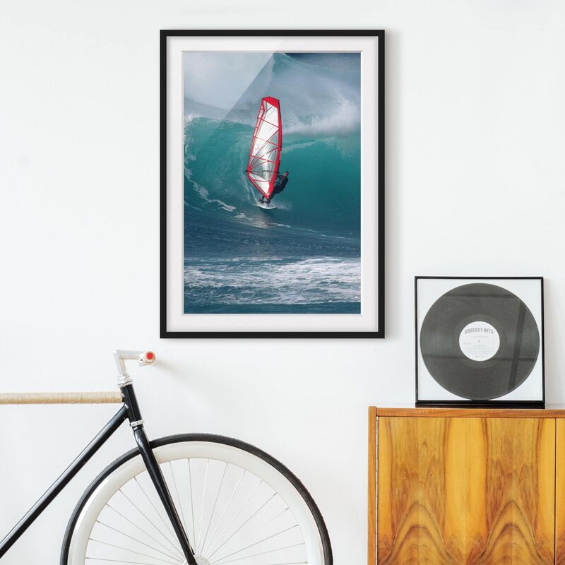

Póster enmarcado - The Surfer Dimensión LxA: 24cm x 18cm, Marco: Negro