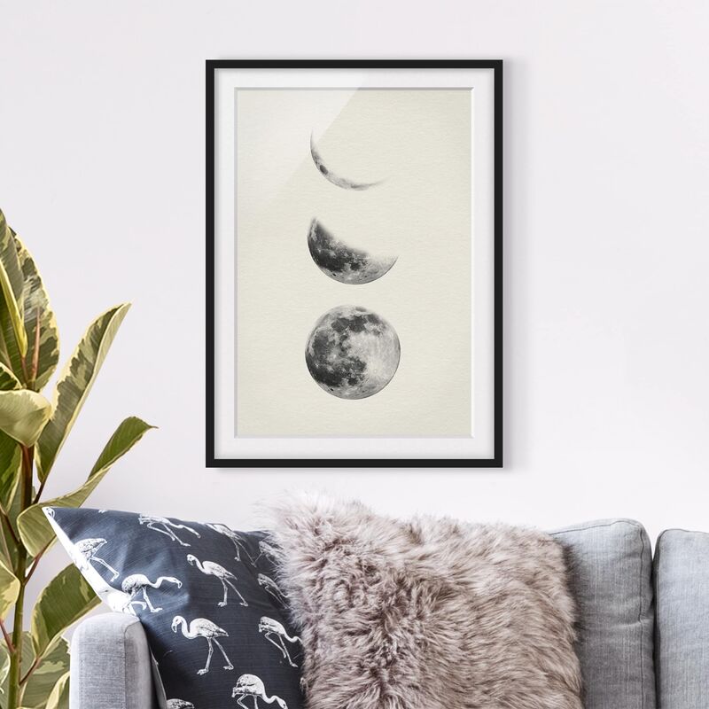 

Póster enmarcado - Three Moons Dimensión LxA: 100cm x 70cm, Marco: Negro