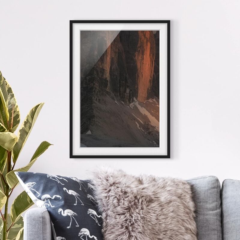 

Póster enmarcado - Three Peaks Dimensión LxA: 100cm x 70cm, Marco: Negro