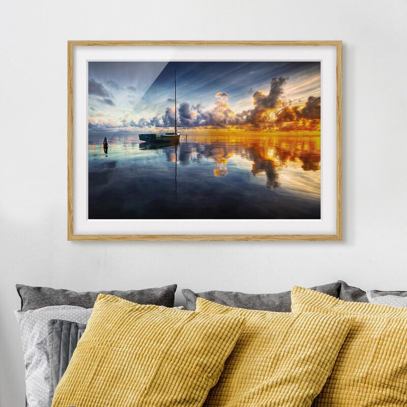 

Póster enmarcado - Time For Reflection Dimensión LxA: 70cm x 100cm, Marco: Roble