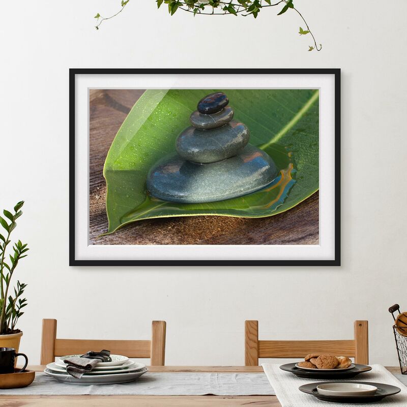 

Póster enmarcado - Torre in pietra a foglia verde Dimensión LxA: 30cm x 40cm, Marco: Negro