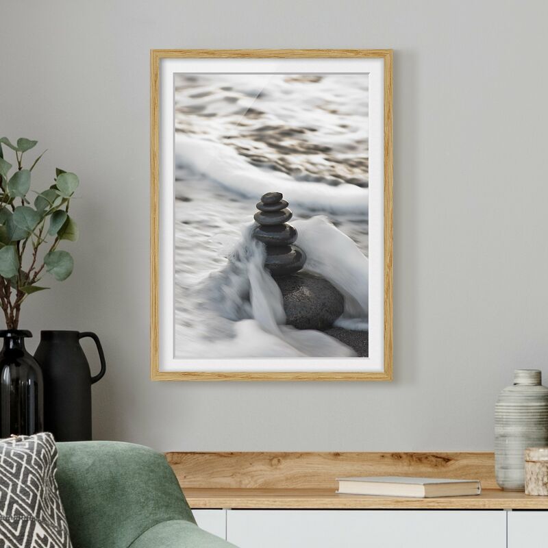 

Póster enmarcado - Torre Pietra E Saluto Dimensión LxA: 40cm x 30cm, Marco: Roble