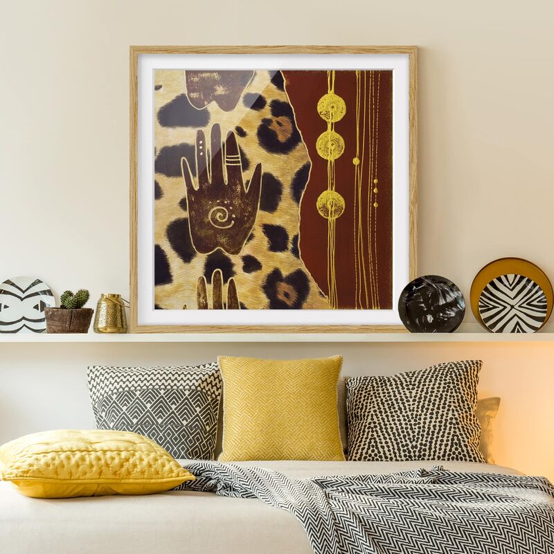 

Póster enmarcado - Touch Of Africa Dimensión LxA: 30cm x 30cm, Marco: Roble