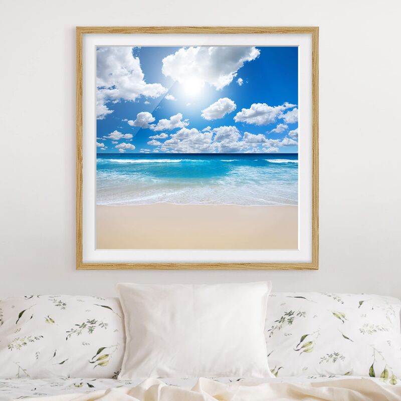 

Póster enmarcado - Touch Of Paradise Dimensión LxA: 30cm x 30cm, Marco: Roble