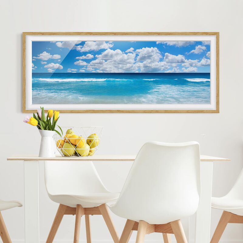 

Póster enmarcado - Touch Of Paradise Dimensión LxA: 20cm x 50cm, Marco: Roble
