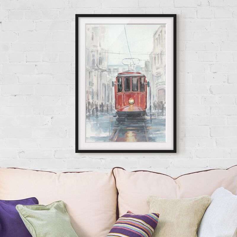 

Póster enmarcado - Tram Study I Dimensión LxA: 55cm x 40cm, Marco: Negro