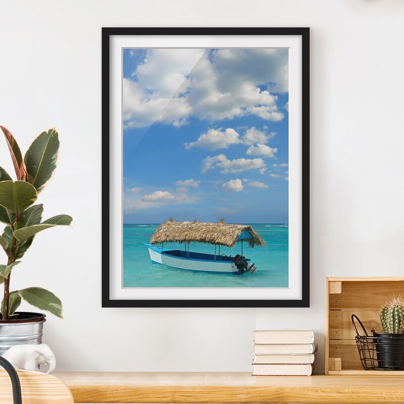 

Póster enmarcado - Tropical Beach Dimensión LxA: 100cm x 70cm, Marco: Negro