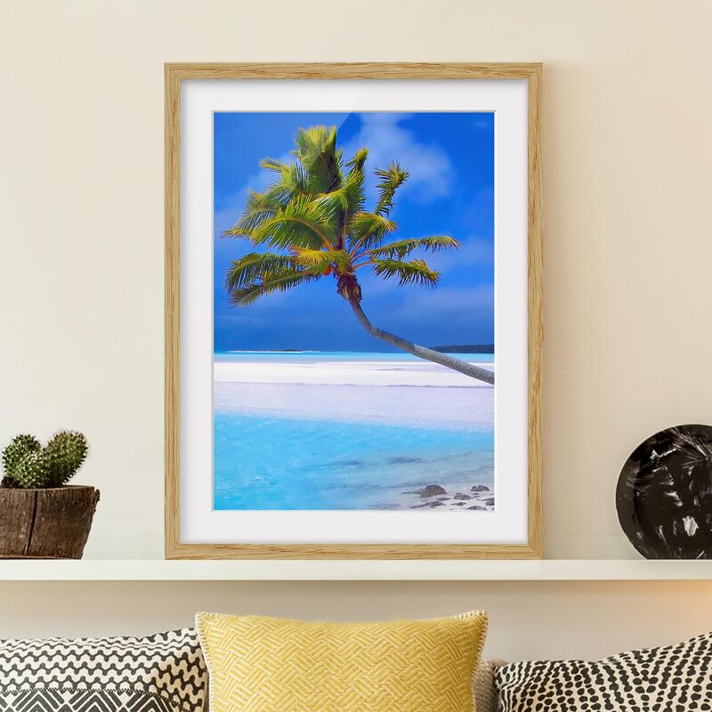 

Póster enmarcado - Tropical Dream Dimensión LxA: 100cm x 70cm, Marco: Roble