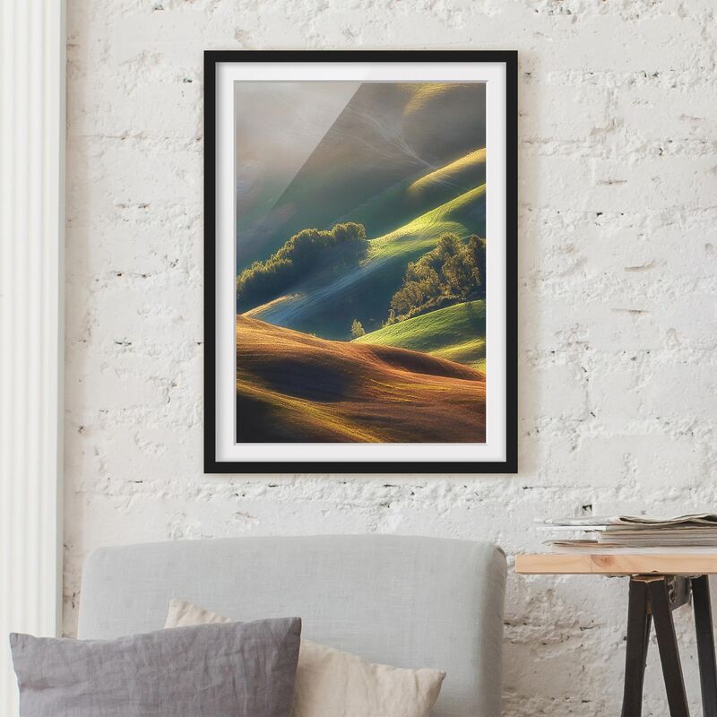 

Póster enmarcado - Tuscany Morning Dimensión LxA: 70cm x 50cm, Marco: Negro