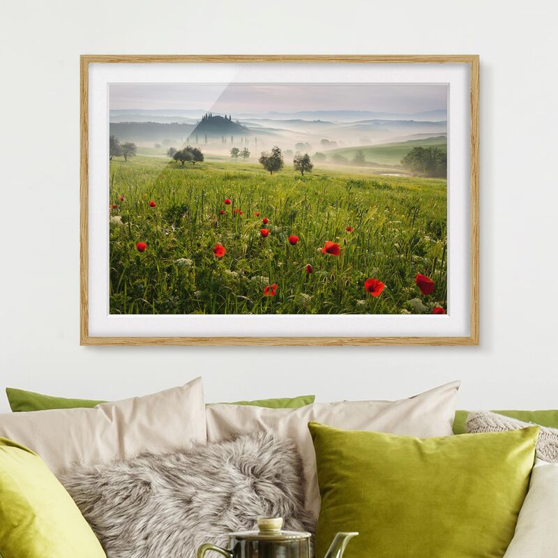 

Póster enmarcado - Tuscany Spring Dimensión LxA: 30cm x 40cm, Marco: Roble