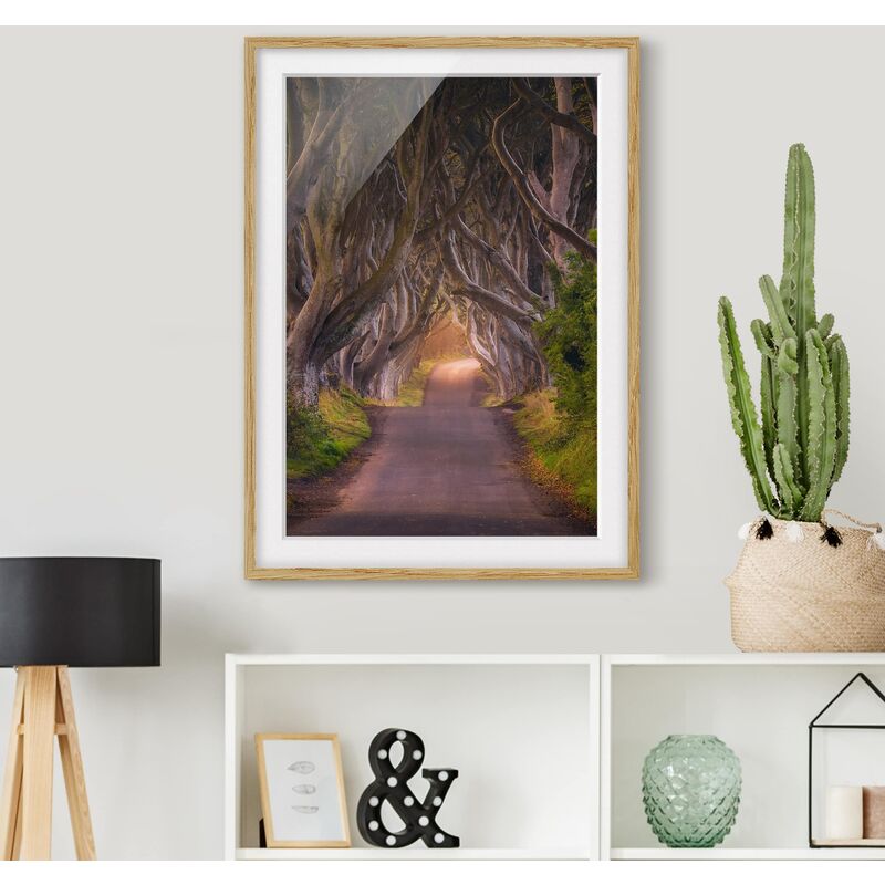 

Póster enmarcado - Tunnel From Trees Dimensión LxA: 55cm x 40cm, Marco: Roble