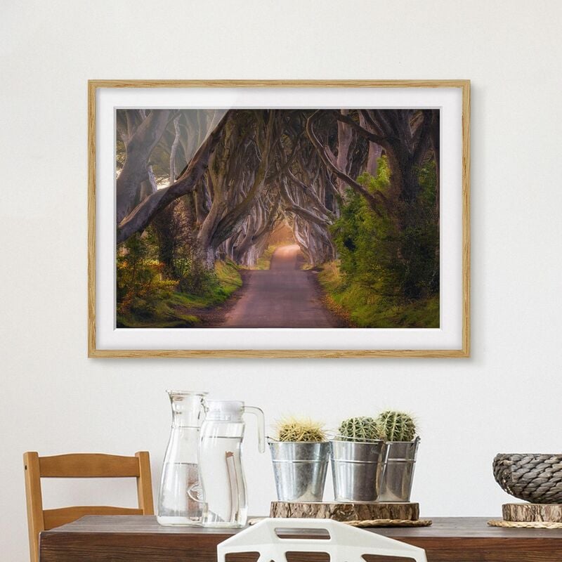 

Póster enmarcado - Tunnel From Trees Dimensión LxA: 18cm x 24cm, Marco: Roble