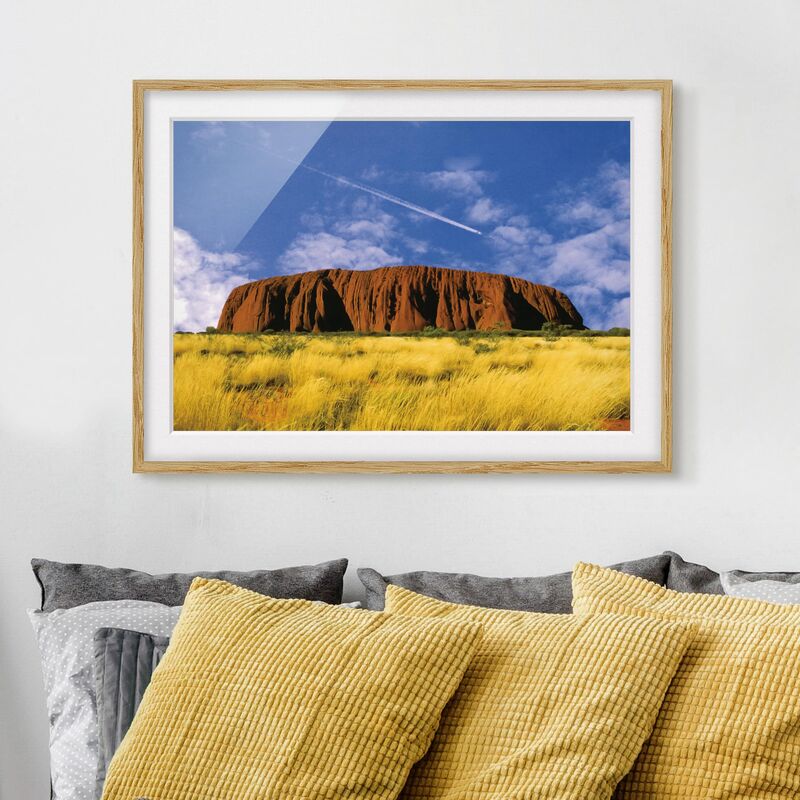 

Póster enmarcado - Uluru Dimensión LxA: 50cm x 70cm, Marco: Roble