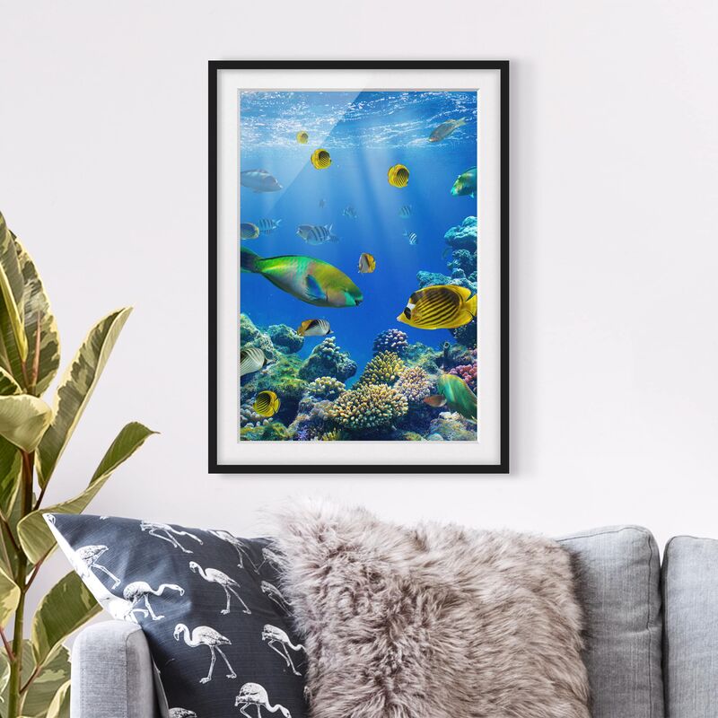 

Póster enmarcado - Underwater Lights Dimensión LxA: 70cm x 50cm, Marco: Negro