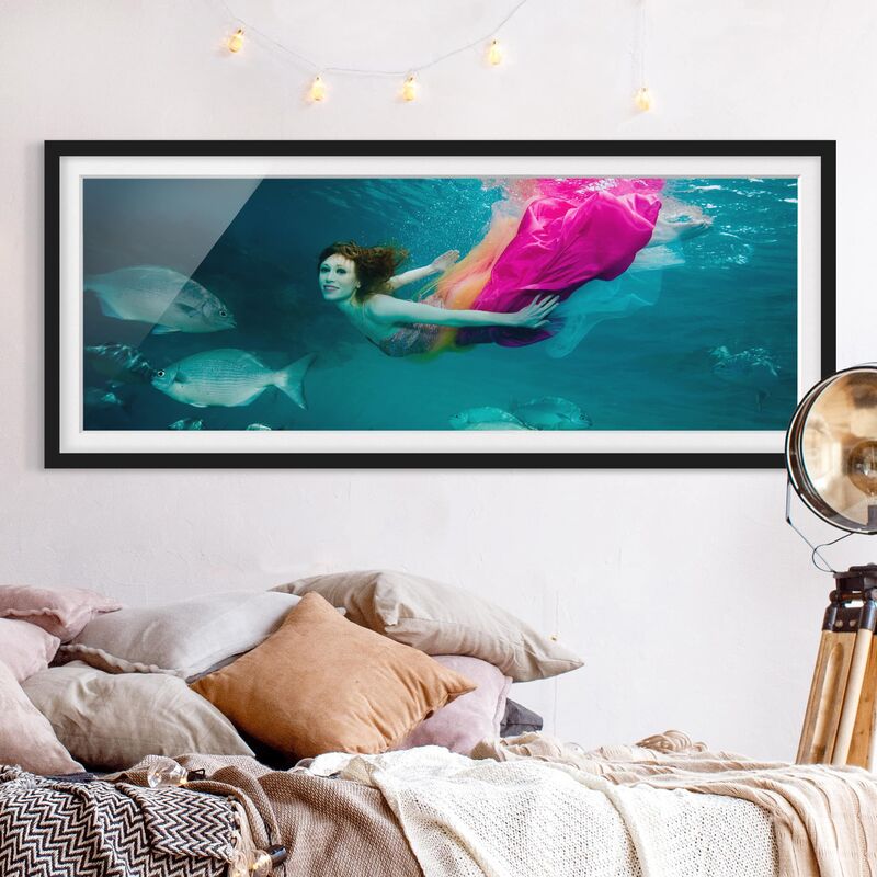 

Póster enmarcado - Underwater Beauty Dimensión LxA: 30cm x 75cm, Marco: Negro