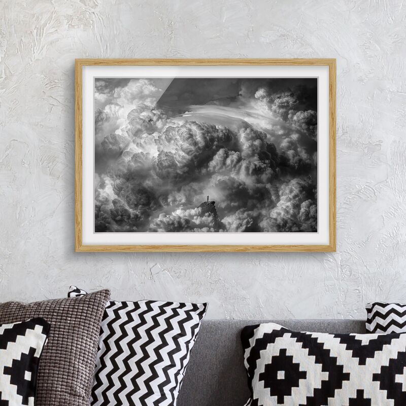 

Póster enmarcado - Una tempesta è in arrivo Dimensión LxA: 40cm x 55cm, Marco: Roble