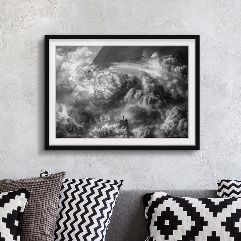 

Póster enmarcado - Una tempesta è in arrivo Dimensión LxA: 18cm x 24cm, Marco: Negro