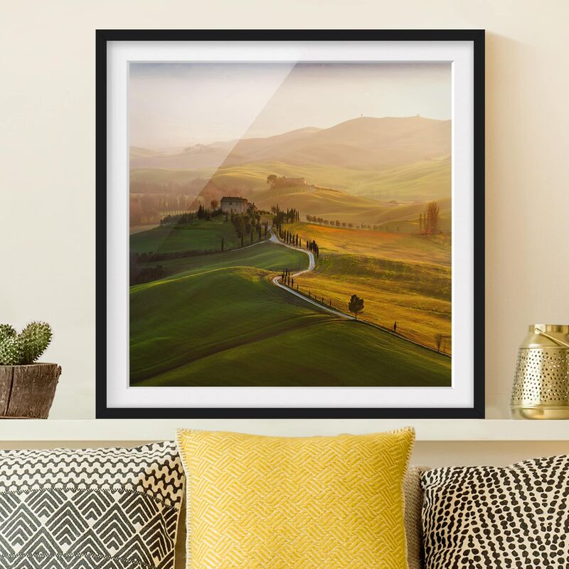 

Póster enmarcado - Val D'Orcia Dimensión LxA: 50cm x 50cm, Marco: Negro