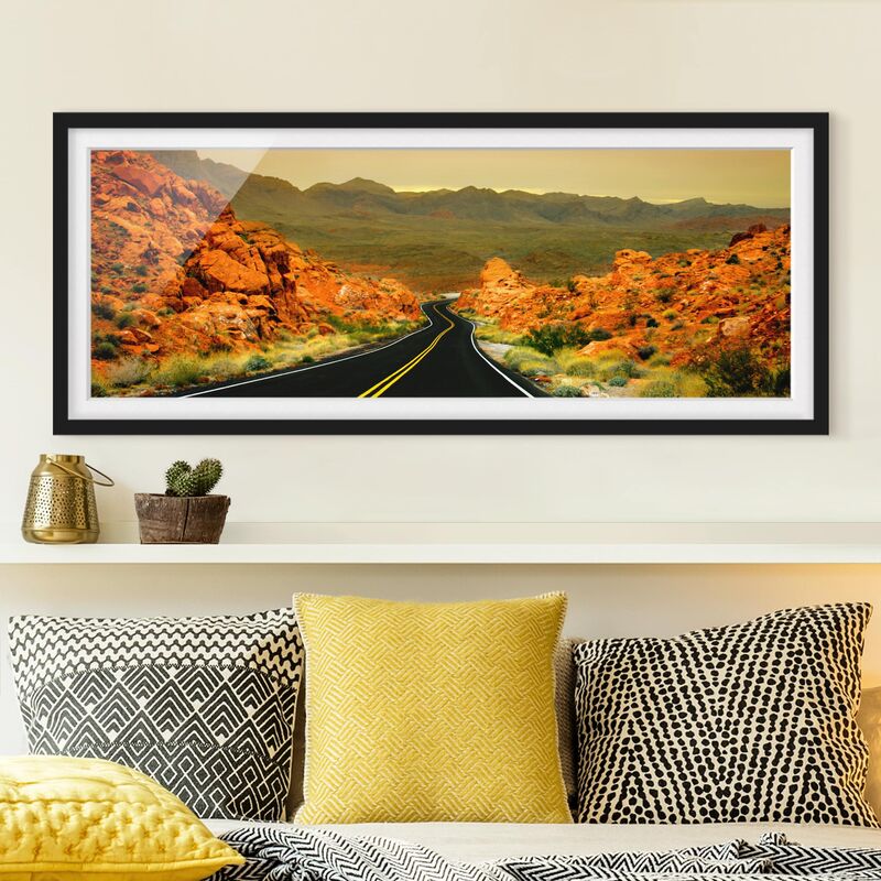 

Póster enmarcado - Valle Del Fuoco Dimensión LxA: 30cm x 75cm, Marco: Negro