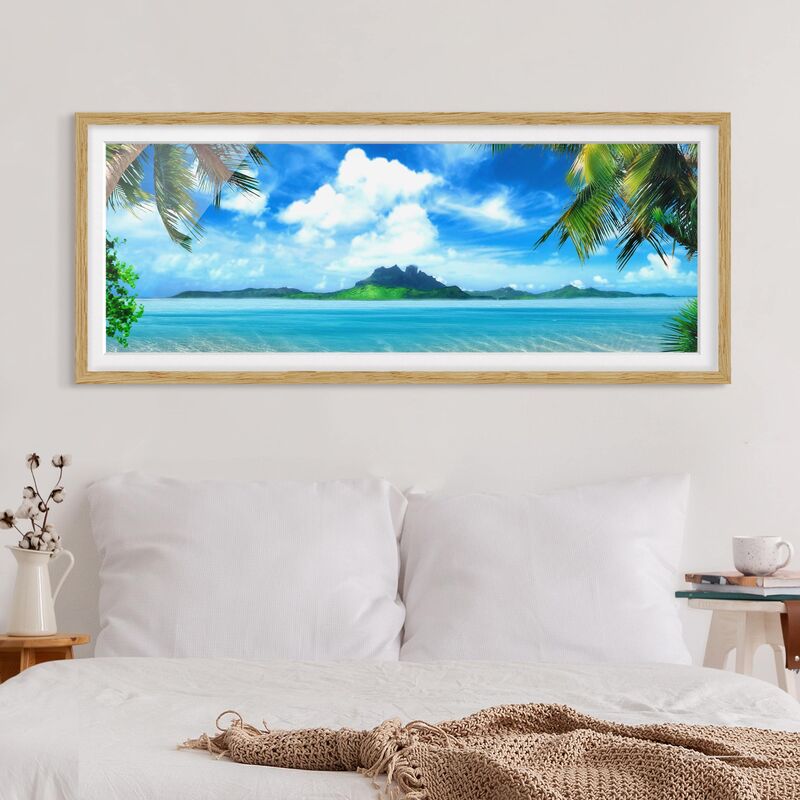 

Póster enmarcado - Vacanza Da Sogno Dimensión LxA: 30cm x 75cm, Marco: Roble