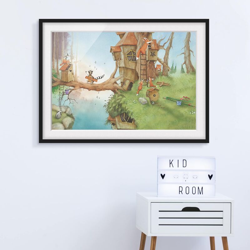 

Póster enmarcado - Vasily Procione - Vasily And Family Fox Dimensión LxA: 50cm x 70cm, Marco: Negro