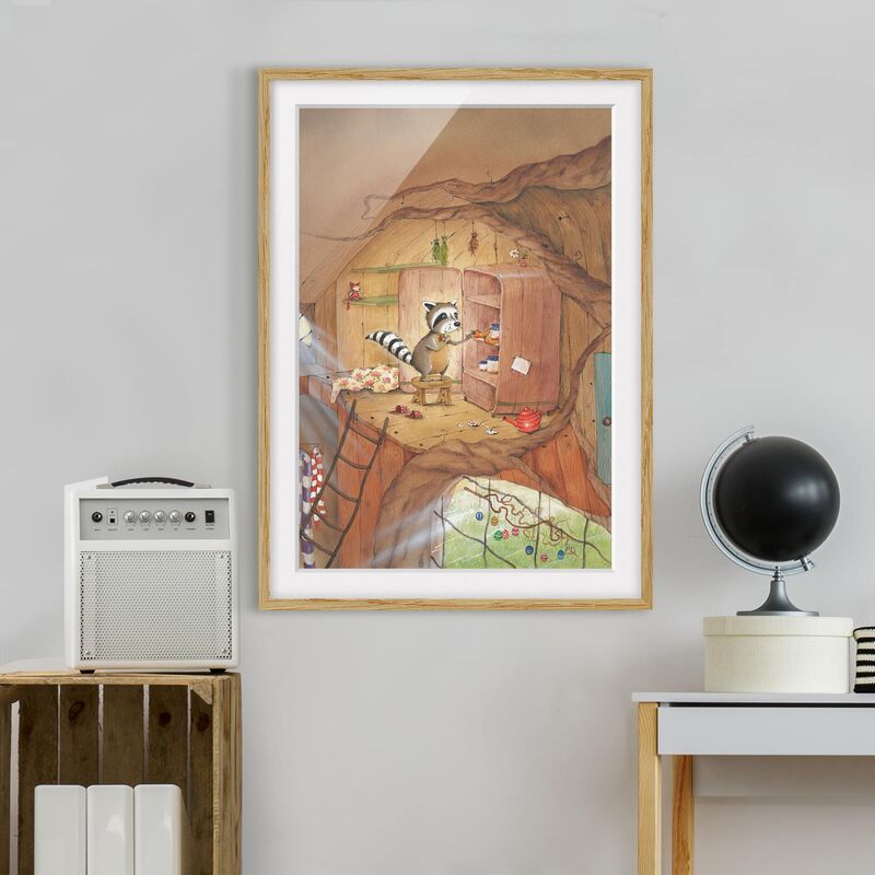 

Póster enmarcado - Vasily Procione - Vasily On Kitchen Cabinet Dimensión LxA: 55cm x 40cm, Marco: Roble