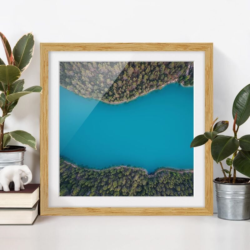 

Póster enmarcado - Veduta aerea - Deep Blue Sea Dimensión LxA: 30cm x 30cm, Marco: Roble