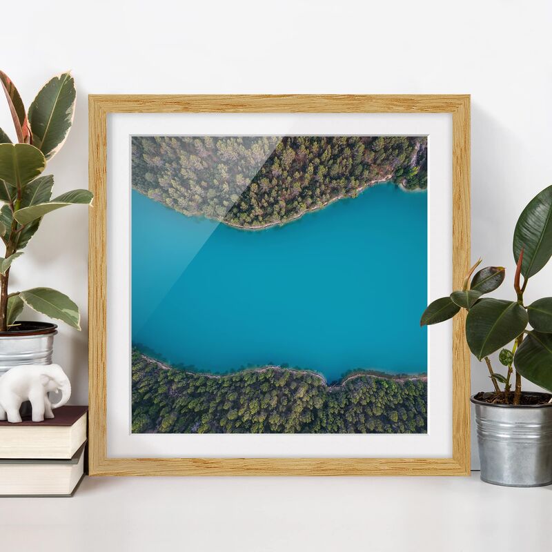 

Póster enmarcado - Veduta aerea - Deep Blue Sea Dimensión LxA: 20cm x 20cm, Marco: Roble