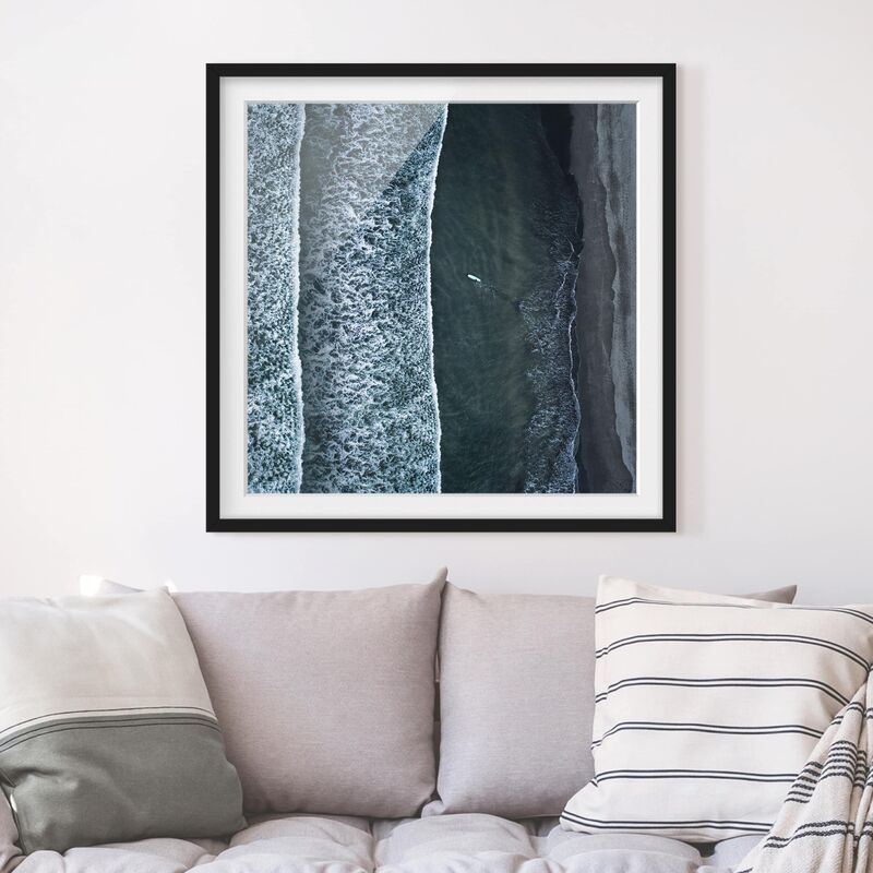 

Póster enmarcado - Veduta aerea - Il Challenger Dimensión LxA: 70cm x 70cm, Marco: Negro