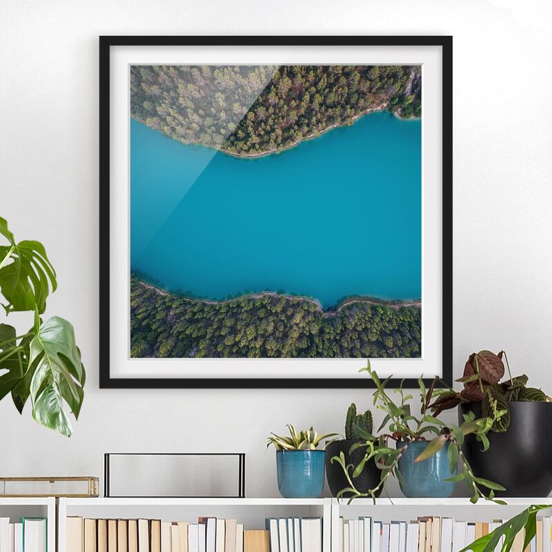 

Póster enmarcado - Veduta aerea - Deep Blue Sea Dimensión LxA: 20cm x 20cm, Marco: Negro