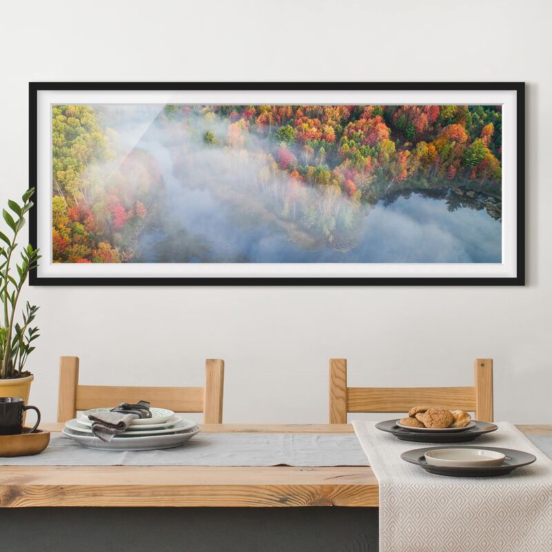

Póster enmarcado - Veduta aerea - Sinfonia d'autunno Dimensión LxA: 40cm x 100cm, Marco: Negro