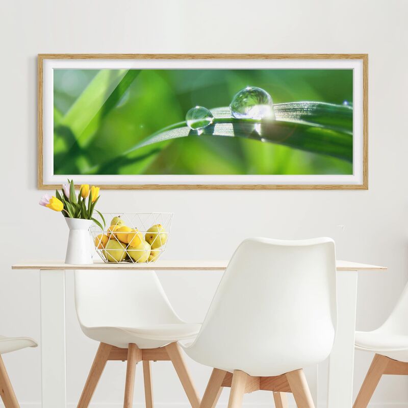 

Póster enmarcado - Verde Ambiance Ii Dimensión LxA: 20cm x 50cm, Marco: Roble