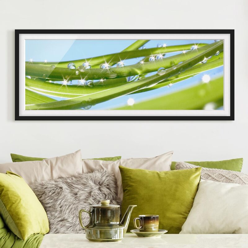 

Póster enmarcado - Verde Fresco Dimensión LxA: 20cm x 50cm, Marco: Negro