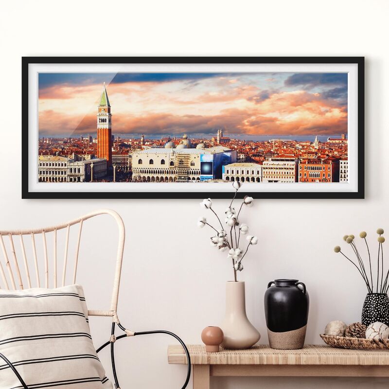 

Póster enmarcado - Viaggiare Venezia Dimensión LxA: 30cm x 75cm, Marco: Negro