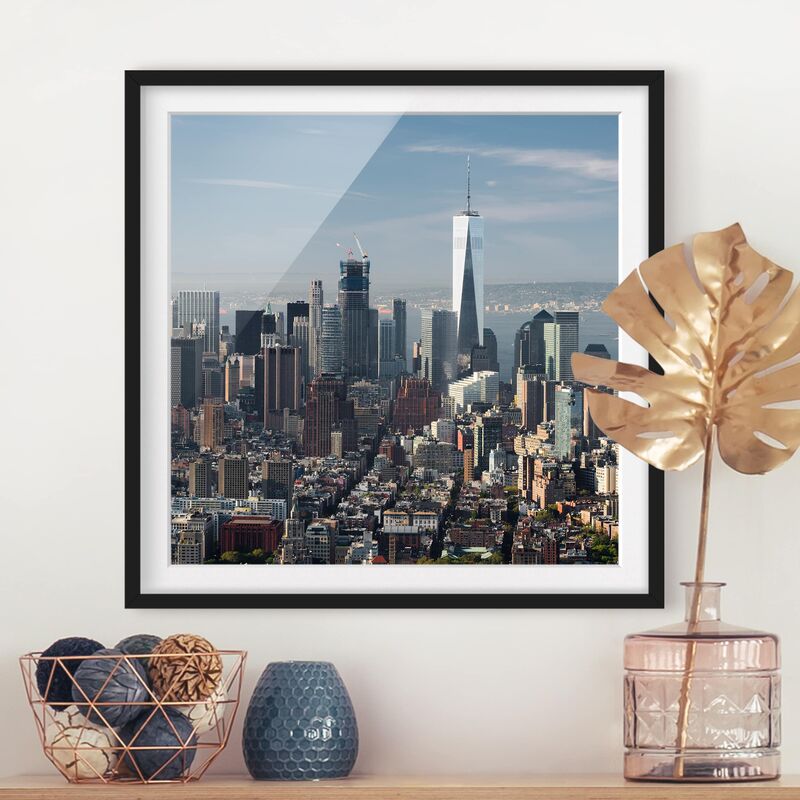 

Póster enmarcado - View Of The Empire State Building Dimensión LxA: 30cm x 30cm, Marco: Negro